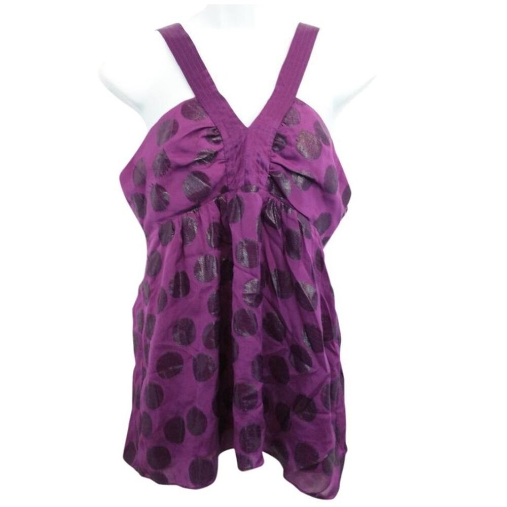 Tibi Y2K Purple Silk Blend Silk Blend Blouse